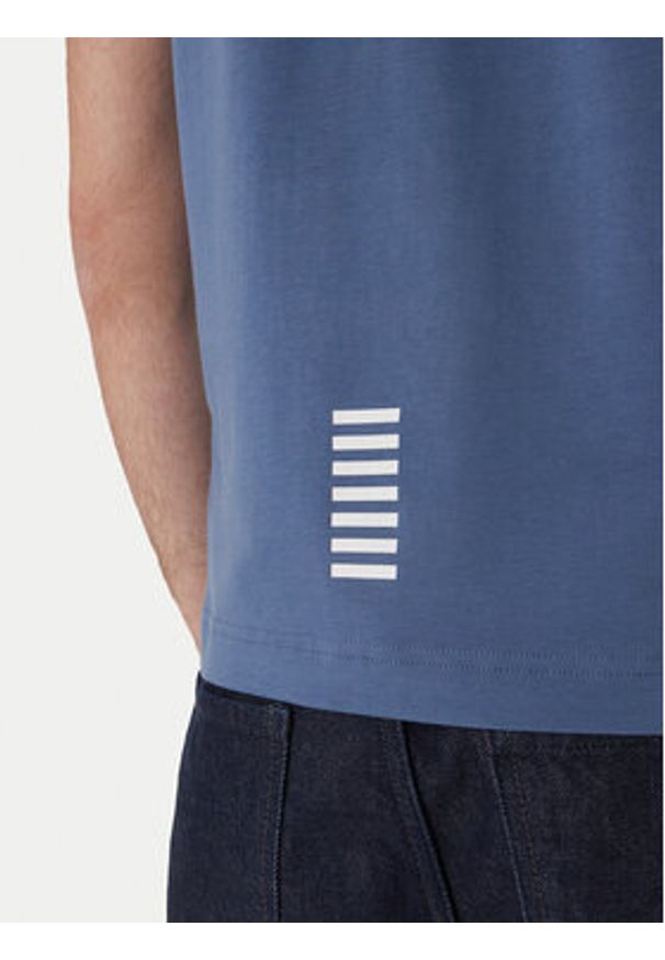 EA7 Emporio Armani Polo 8NPF14 PJVQZ UB064 Niebieski Regular Fit. Typ kołnierza: polo. Kolor: niebieski. Materiał: bawełna