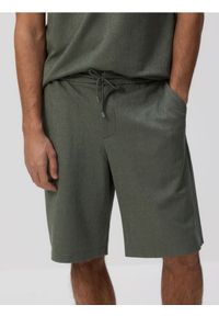 Reserved - Szorty bermudy - jasny zielony. Kolor: zielony. Materiał: dzianina #1