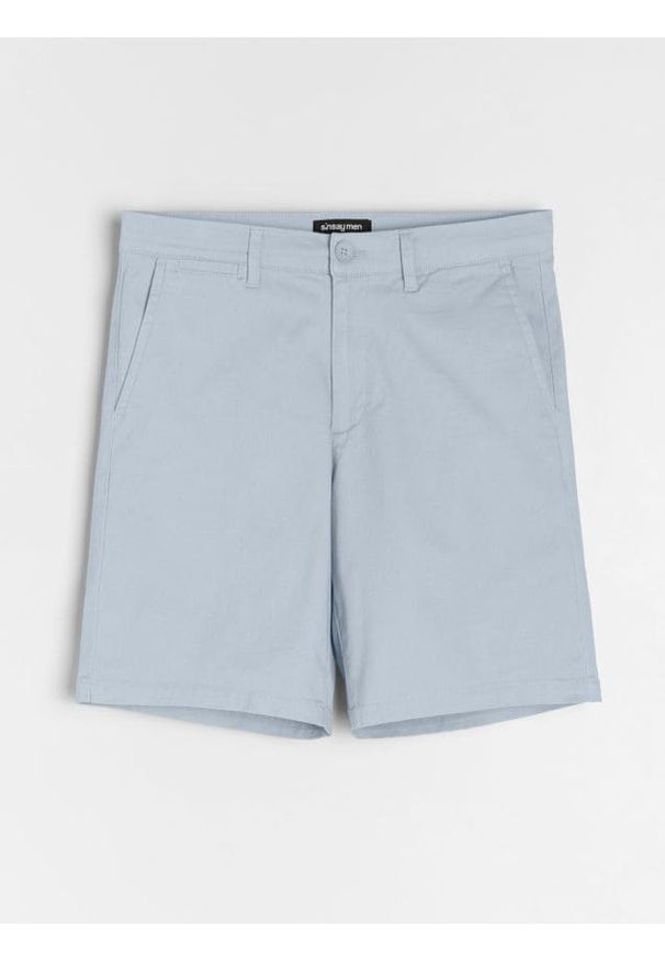 Sinsay - Szorty chino - błękitny. Kolor: niebieski