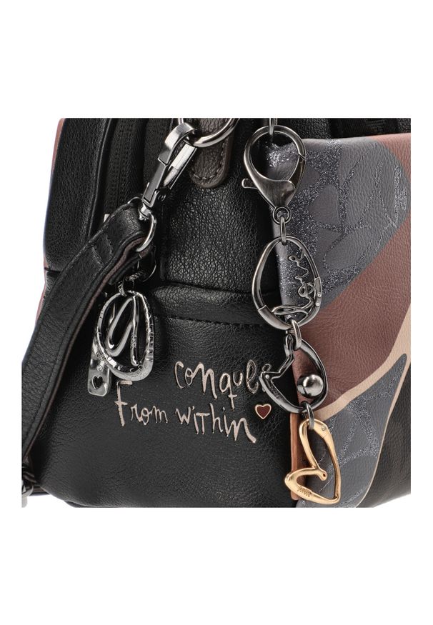 Brązowy Kuferek Anekke Modna Torebka Damska. Kolor: brązowy. Materiał: skórzane