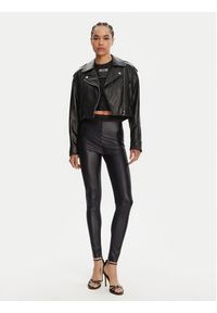 Versace Jeans Couture Legginsy 78HAC101 Czarny Slim Fit. Kolor: czarny. Materiał: syntetyk #5