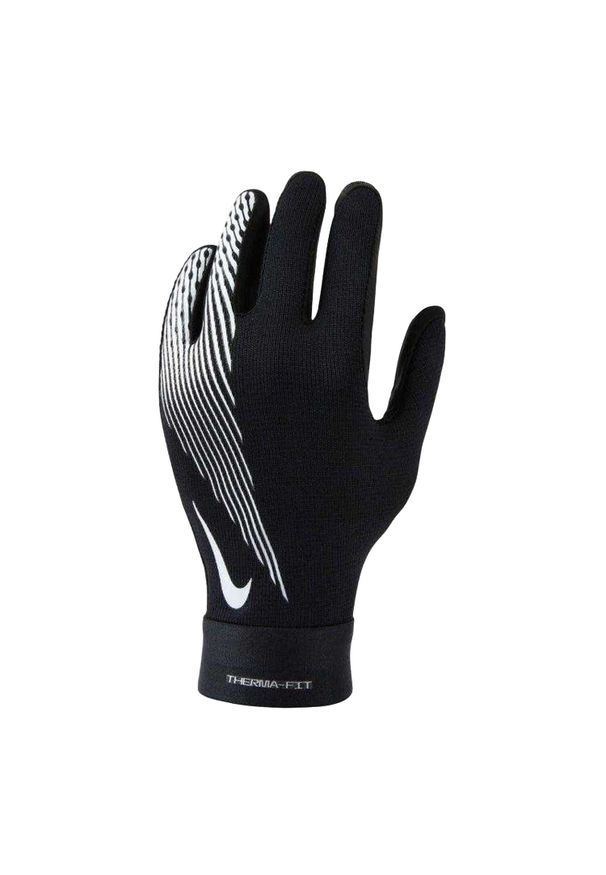 Nike - Rękawiczki Dziecięce Academy ThermaFit Logo Gloves. Kolor: czarny. Sport: turystyka piesza