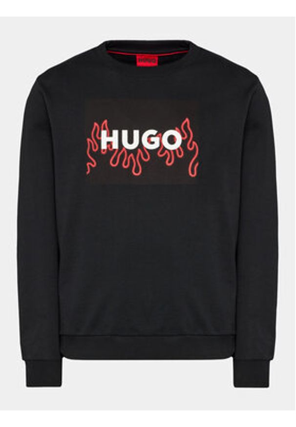 Hugo Bluza Duragol 50506990 Czarny Regular Fit. Kolor: czarny. Materiał: bawełna