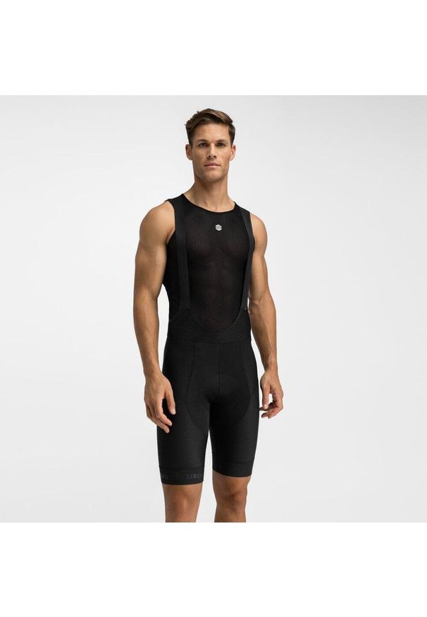 SIROKO - Męskie spodenki rowerowe z szelkami Kolarstwo Siroko SRX Elite. Kolor: czarny. Materiał: nylon. Sport: kolarstwo