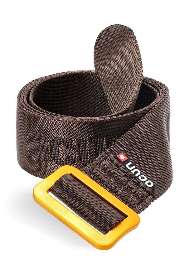 OCUN - Pasek do spodni Ocun Belt 44 mm - brown/gold. Kolor: brązowy. Sport: turystyka piesza
