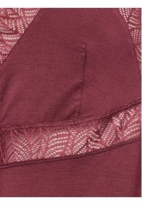 Femilet by Chantelle Koszulka piżamowa Jazz FNA510 Bordowy Regular Fit. Kolor: czerwony. Materiał: wiskoza