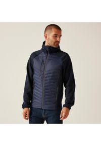 Regatta - Kurtka robocza hybrydowa męska Nagate. Kolor: turkusowy, niebieski, wielokolorowy. Materiał: puch. Sport: turystyka piesza #1