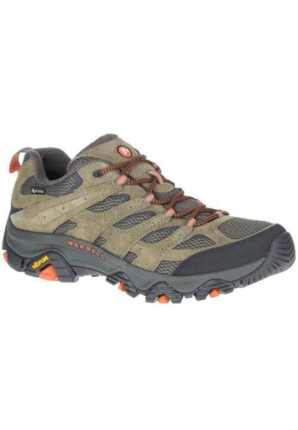 Buty trekkingowe męskie Merrell Trekkingowe Męskie Moab 3 Gtx Gore-tex. Kolor: wielokolorowy, pomarańczowy, brązowy. Materiał: materiał, syntetyk, skóra. Szerokość cholewki: normalna. Technologia: Gore-Tex. Sport: turystyka piesza