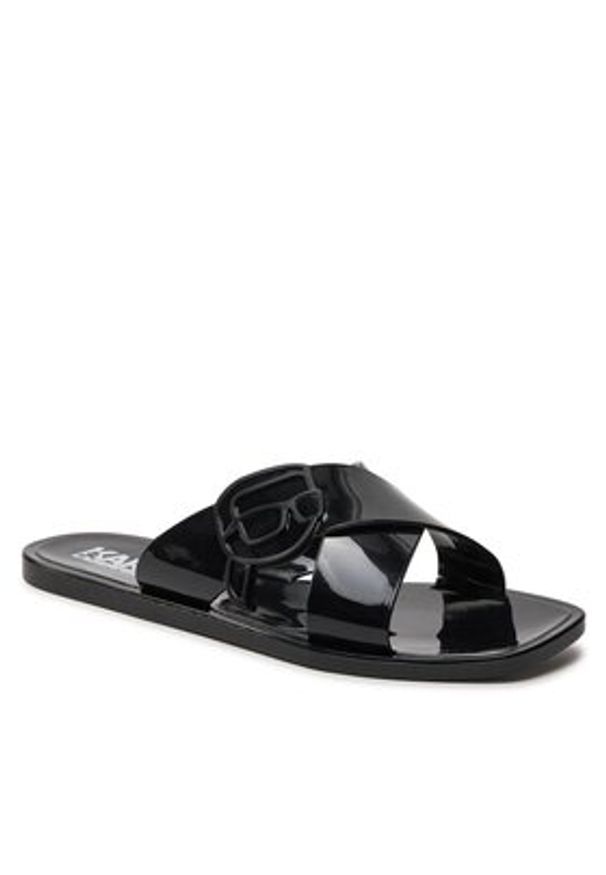 Karl Lagerfeld - KARL LAGERFELD Klapki KL80004N Czarny. Kolor: czarny. Materiał: syntetyk