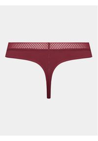 Calvin Klein Underwear Stringi 000QF6307E Bordowy. Kolor: czerwony. Materiał: syntetyk #4