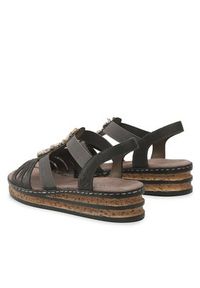Rieker Sandały 62949-45 Szary. Kolor: szary. Materiał: skóra #2