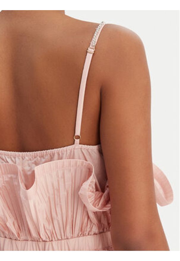 Fracomina Sukienka koktajlowa FQ26SD1007W83101 Różowy Regular Fit. Kolor: różowy. Materiał: syntetyk. Styl: wizytowy