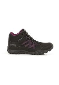 Buty trekkingowe damskie Edgepoint WP Regatta wodoodporne. Kolor: fioletowy, szary, czarny, brązowy, wielokolorowy. Materiał: poliester. Styl: sportowy