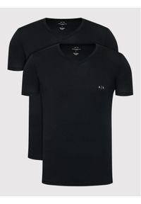 Armani Exchange Komplet 2 t-shirtów 956004 CC282 07320 Czarny Regular Fit. Kolor: czarny. Materiał: bawełna