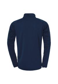 UHLSPORT - Dziecięcy dżersej z długim rękawem z zamkiem 1/4 Uhlsport Goal 25. Kolor: wielokolorowy, niebieski, czarny. Materiał: jersey. Długość rękawa: długi rękaw. Długość: długie