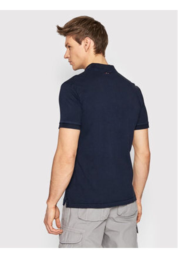 Napapijri Polo Elbas NP0A4GB4 Granatowy Regular Fit. Typ kołnierza: polo. Kolor: niebieski. Materiał: bawełna