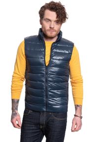 Wrangler - WRANGLER PUFFER VEST NAVY W4A3XT114 112129072. Materiał: puch