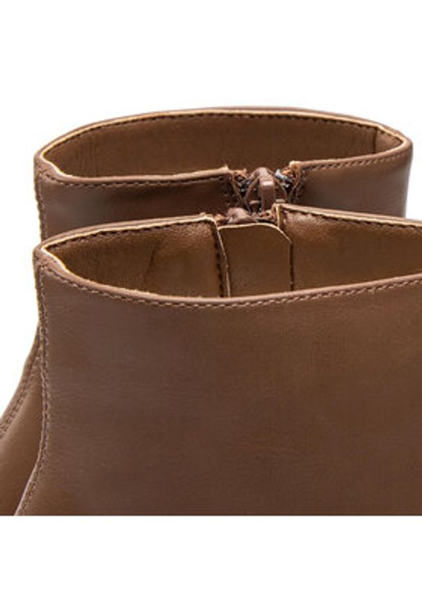 DeeZee Botki ZALMM220171 Brązowy. Kolor: brązowy. Materiał: skóra