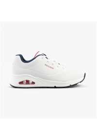 skechers - Buty SKECHERS Uno Stand On Air. Okazja: na co dzień. Kolor: beżowy, biały, wielokolorowy. Materiał: skóra