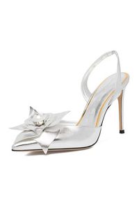 Gino Rossi - GINO ROSSI Szpilki CEO-ROSE-LT2155-1 Srebrny. Kolor: srebrny. Materiał: skóra. Obcas: na szpilce #8