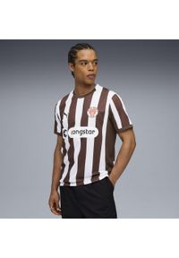 Puma - Męska koszulka domowa FC St. Pauli 25/26 PUMA Espresso Brown White. Kolor: brązowy, biały, wielokolorowy. Sport: piłka nożna