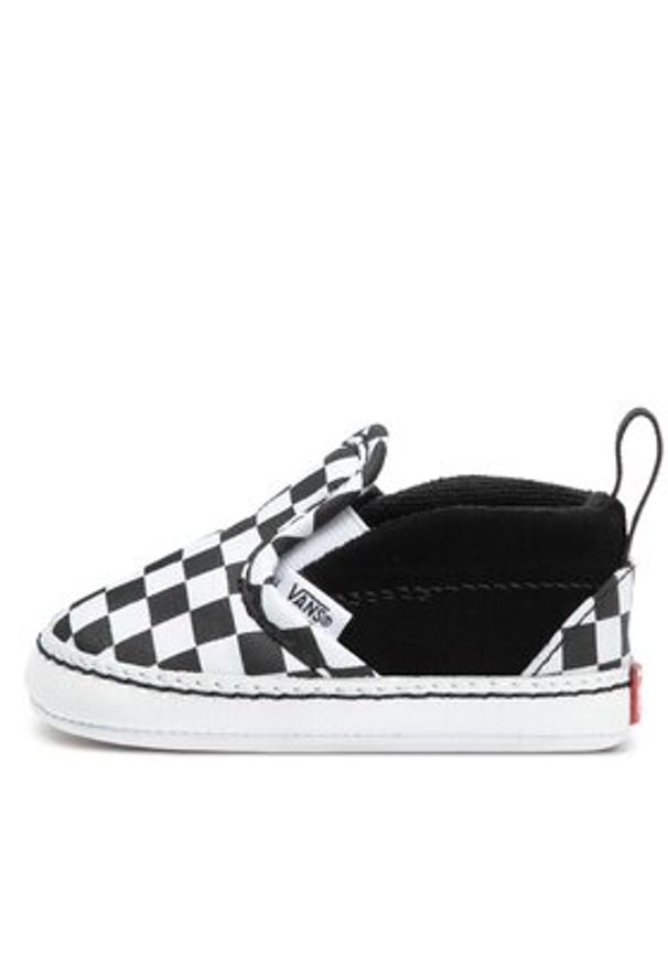 Vans Tenisówki Slip-On V Crib VN0A2XSLFB71 Biały. Zapięcie: bez zapięcia. Kolor: czarny. Materiał: skóra, zamsz
