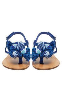 DeeZee Sandały F103-100 Granatowy. Kolor: niebieski. Materiał: materiał #2