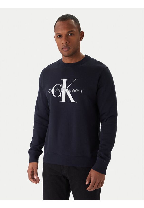 Calvin Klein Jeans Bluza J30J320933 Granatowy Regular Fit. Kolor: niebieski. Materiał: bawełna