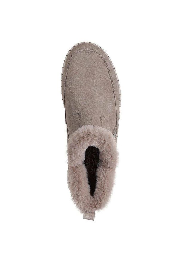 skechers - Buty damskie Skechers Wilshire Blvd Fresh Zip. Kolor: szary. Materiał: zamsz, materiał