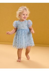 Sinsay - Tiulowa sukienka babydoll - błękitny. Kolor: niebieski. Materiał: tiul #1