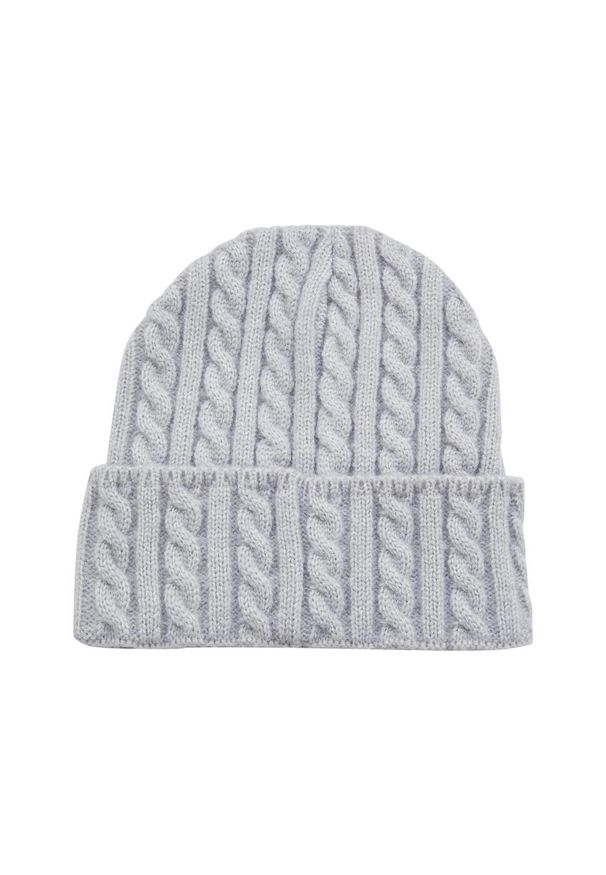 Urban Classics - Logo Cable Knit Beanie. Kolor: szary