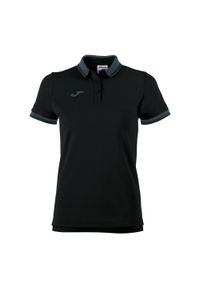 Koszulka polo do tenisa damska Joma Bali II. Typ kołnierza: polo. Kolor: czarny. Sport: tenis