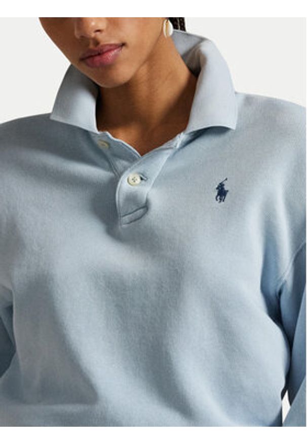 Polo Ralph Lauren Bluza 211965097003 Błękitny Relaxed Fit. Typ kołnierza: polo. Kolor: niebieski. Materiał: bawełna