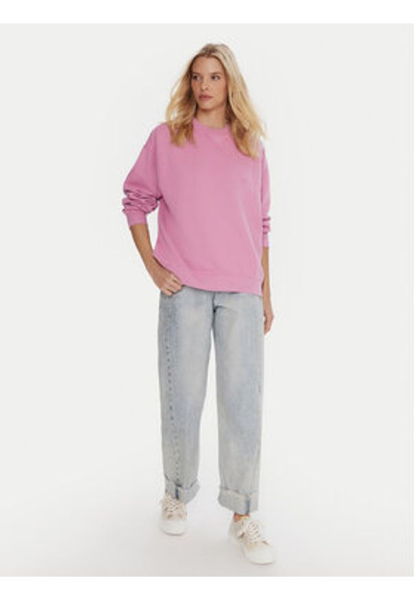 Quiksilver Bluza Essential Crew EQWFT03190 Fioletowy Standard Fit. Kolor: fioletowy. Materiał: bawełna