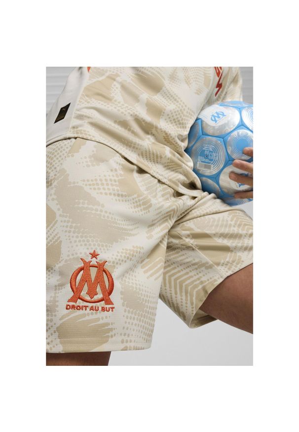 Puma - Męskie szorty bramkarskie Olympique Marsylia 24/25 PUMA. Kolor: wielokolorowy, biały, beżowy. Sport: piłka nożna