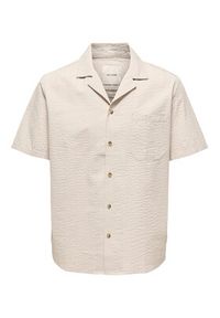 Only & Sons Koszula Eye Resort 22030342 Beżowy Relaxed Fit. Kolor: beżowy. Materiał: bawełna #6