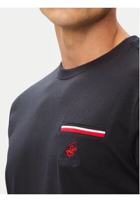 Beverly Hills Polo Club T-Shirt P-SS26M-TS0112 Granatowy Regular Fit. Typ kołnierza: polo. Kolor: niebieski. Materiał: bawełna #2