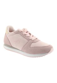 Buty sportowe Lt.pink American Club FH10 żółte różowe. Kolor: różowy, wielokolorowy, żółty. Materiał: syntetyk, materiał. Sport: turystyka piesza