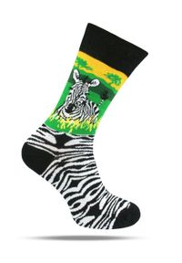 His Story - Skarpetki Bawełniane - Tematyczne - Zebra. Kolor: wielokolorowy. Materiał: elastan, bawełna, poliamid. Wzór: motyw zwierzęcy #1