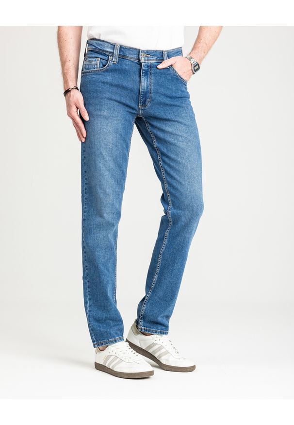 Męskie Spodnie Jeansowe Mustang Style Washington Straight Denim Blue 1016814 5000 582
