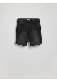 Reserved - Jeansowe szorty slim fit - szary. Kolor: szary. Materiał: jeans