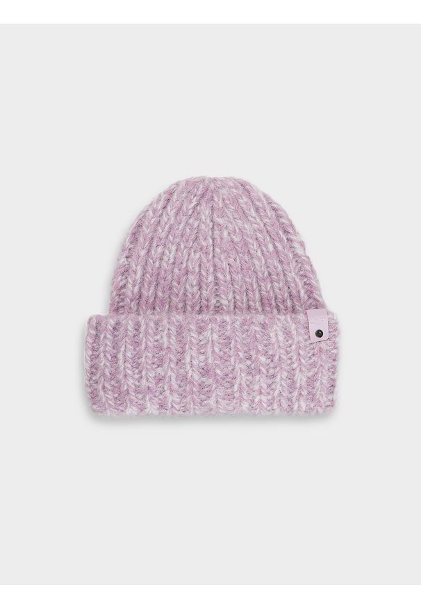 4f - 4F Czapka zimowa damska - różowa Uniwersalny. Kolor: różowy. Sezon: zima. Styl: klasyczny, casual, sportowy