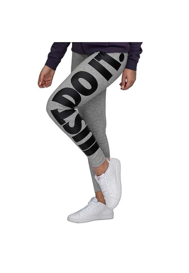 Legginsy Sportowe Damskie Nike. Kolor: szary. Sport: fitness