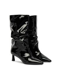 Pollini Botki SA24115M0NTT0000 Czarny. Kolor: czarny. Materiał: lakier, skóra #6