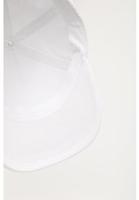 Calvin Klein czapka bawełniana kolor biały z aplikacją. Kolor: biały. Materiał: bawełna. Wzór: aplikacja #4