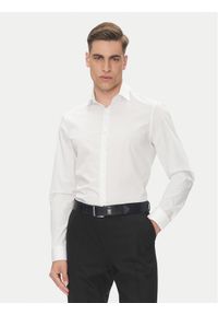 Calvin Klein Koszula Essential LV019EU000 Biały Slim Fit. Kolor: biały. Materiał: bawełna