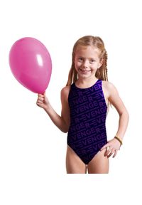 R-EVENGE - Klasyczny jednoczęściowy kostium kąpielowy R-evenge w Fioletowy. Kolor: fioletowy. Materiał: poliester
