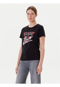 Guess T-Shirt W5YI40 I3Z14 Czarny Regular Fit. Kolor: czarny. Materiał: bawełna