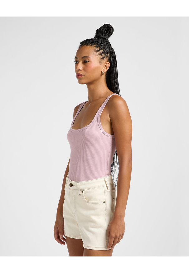 Lee - DAMSKA KOSZULKA LEE SQUARE TANK SOFT MAUVE 112363644