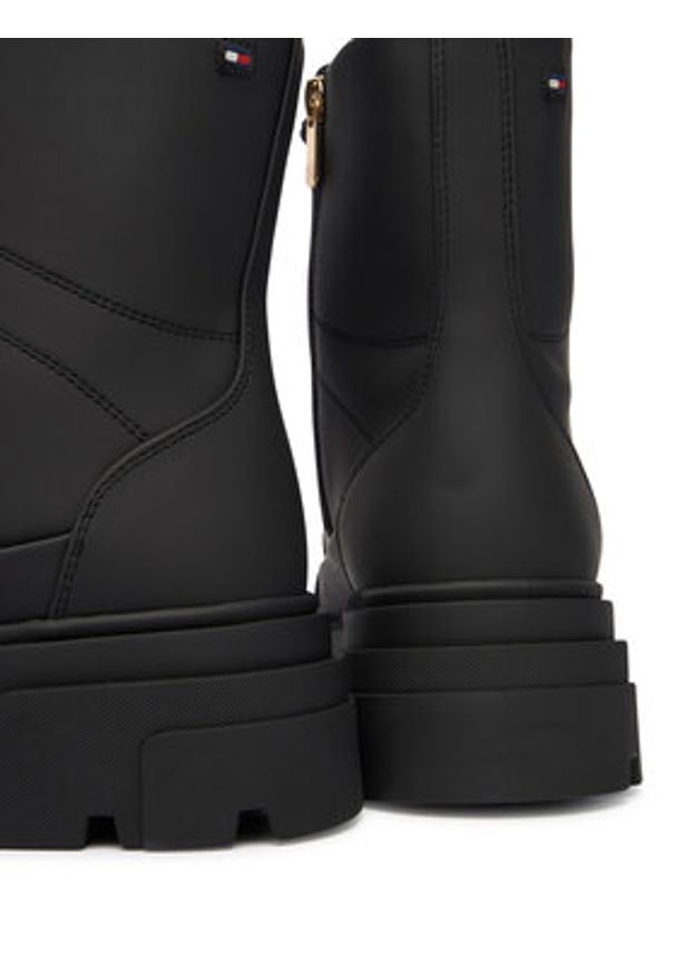 TOMMY HILFIGER - Tommy Hilfiger Trzewiki Tommytech Water Repellent Laceup FW0FW09161 Czarny. Kolor: czarny. Materiał: skóra